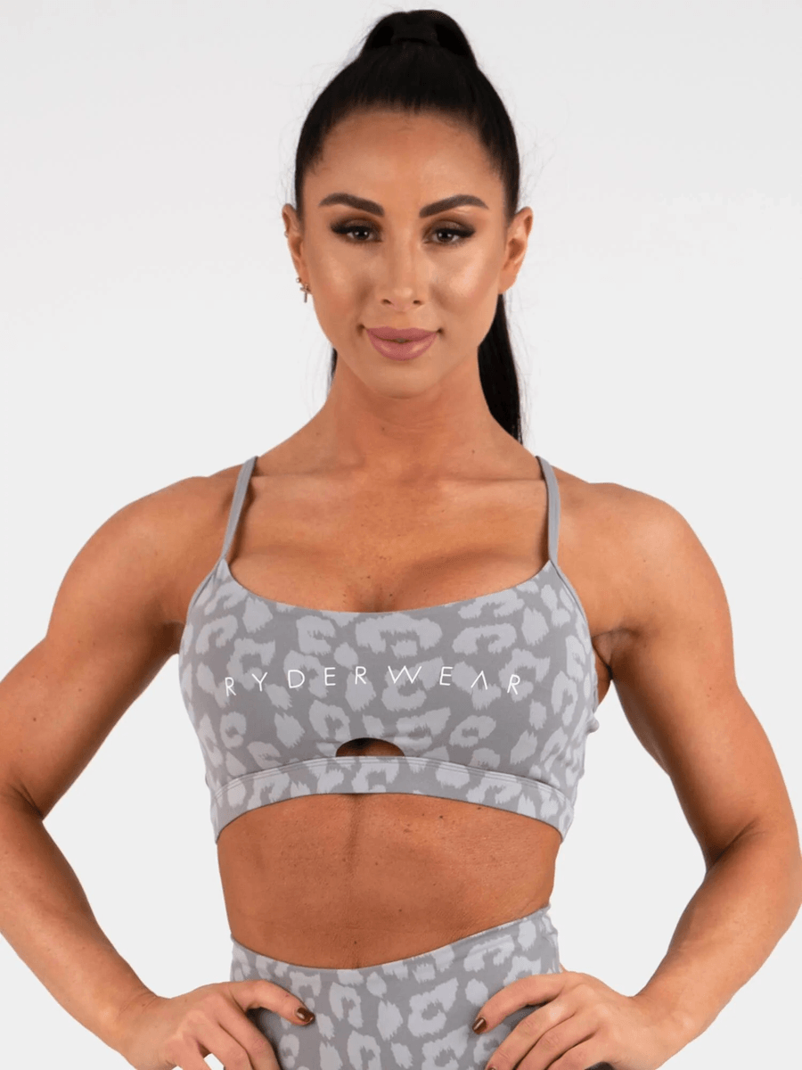 Ryderwear Animal Sports Bra - Leopard Grey
