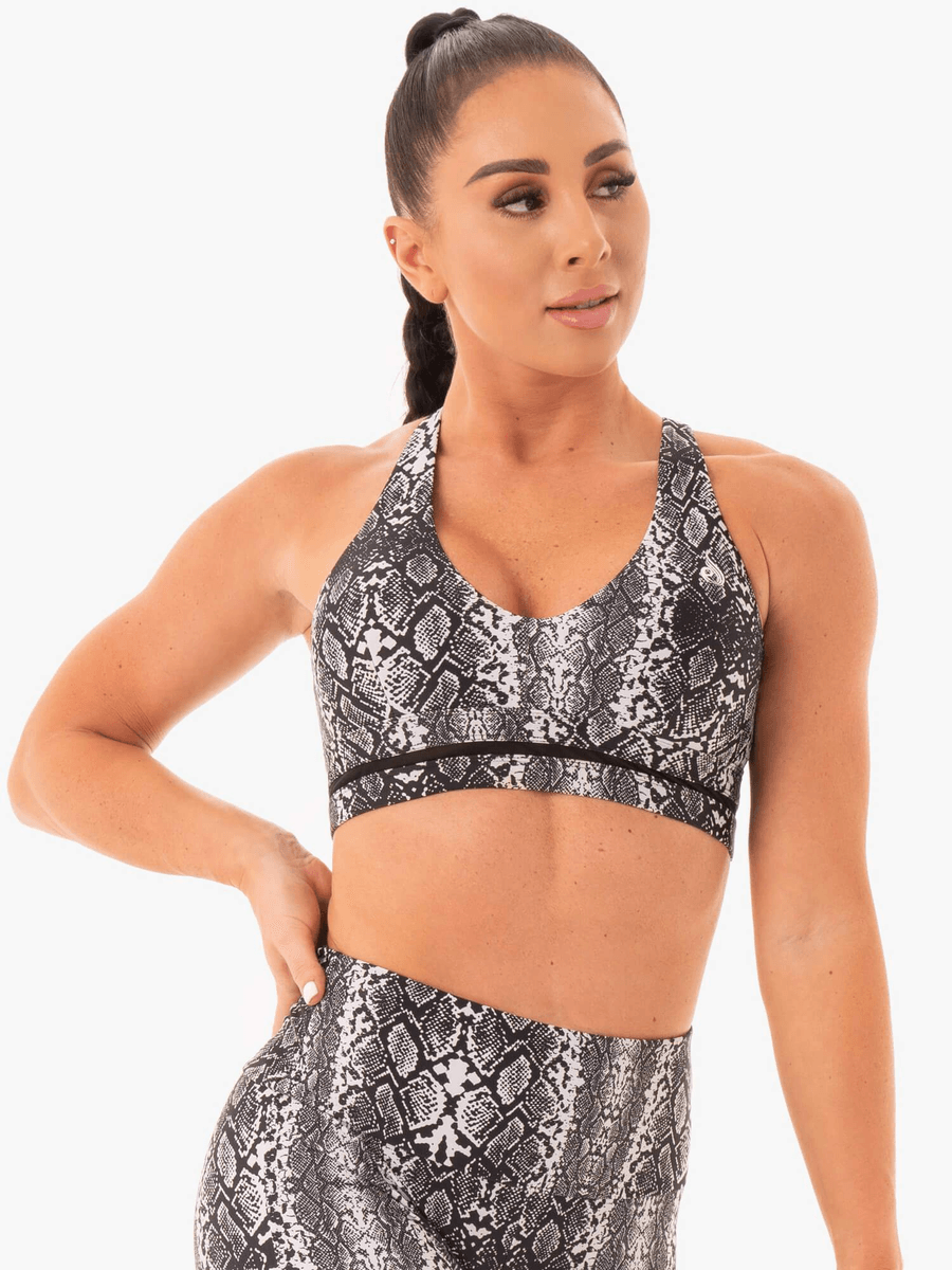 Ryderwear NEM X RW Sports Bra - White Snake