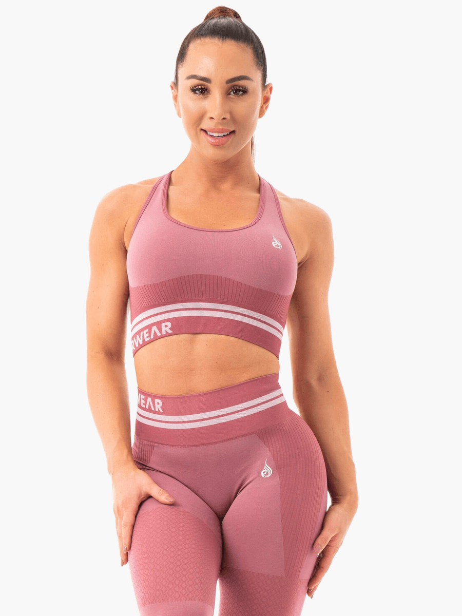 Ryderwear Freestyle Seamless Longline Sports Bra - Dusty Pink