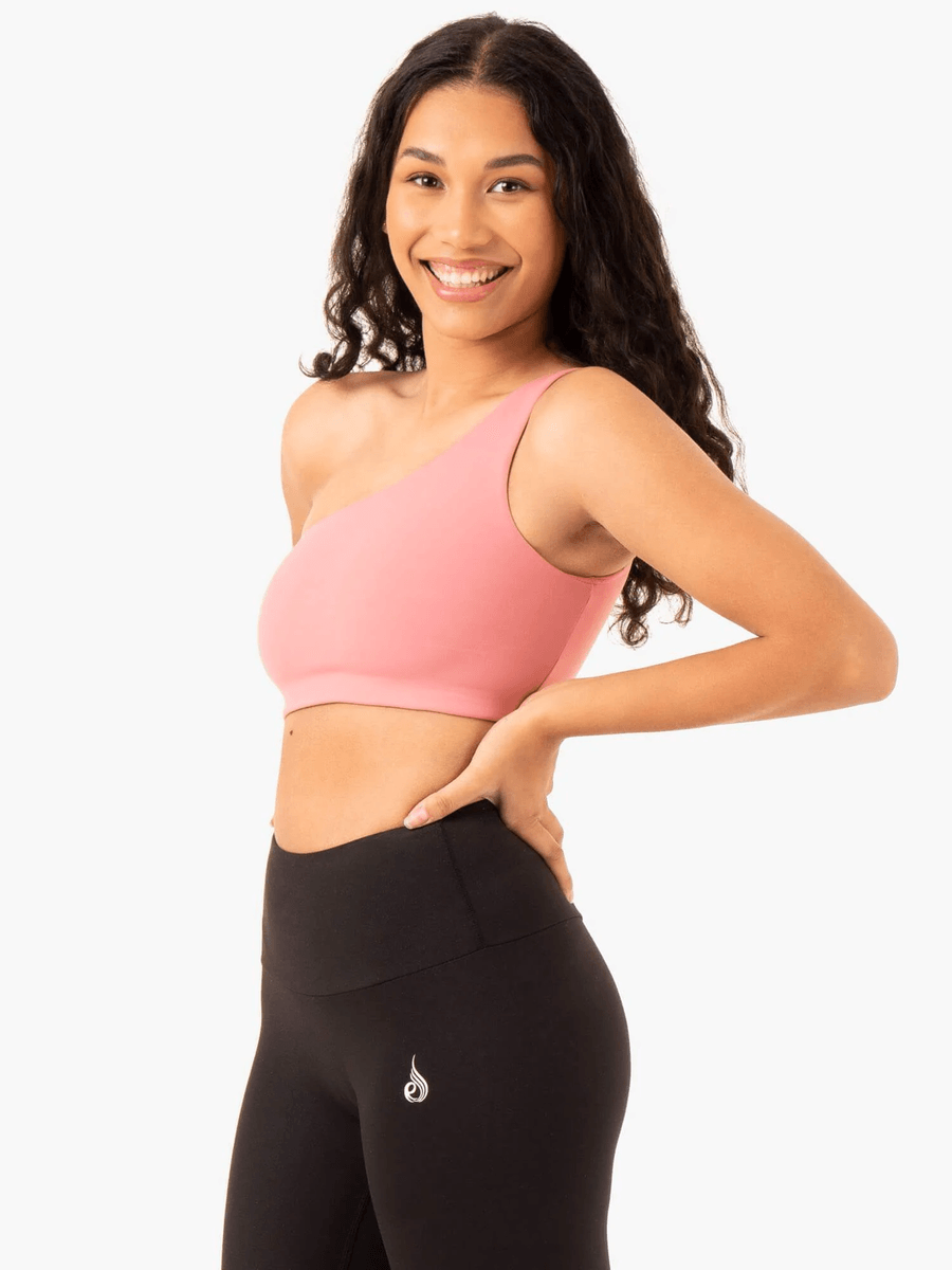 Ryderwear Adapt One Shoulder Sports Bra - Blush Pink