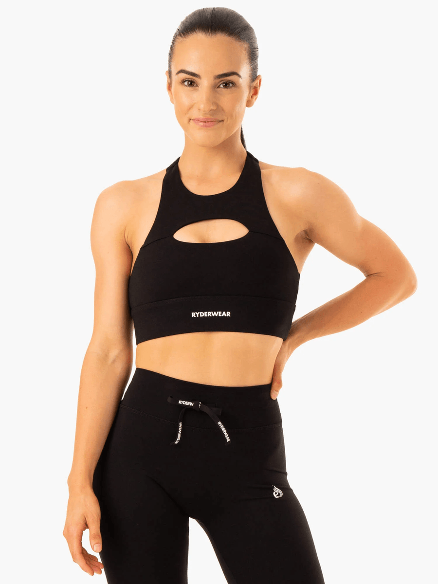 Ryderwear Replay Cut Out Sports Bra - Black