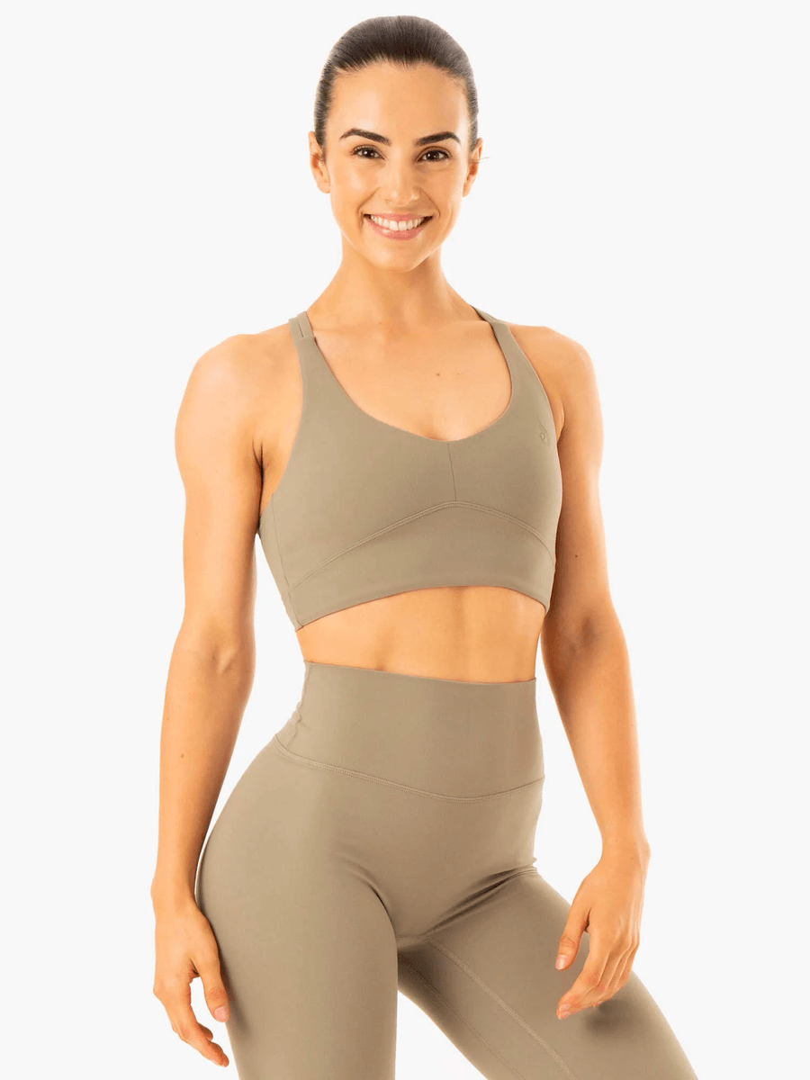 Ryderwear NKD Refine Sports Bra - Khaki