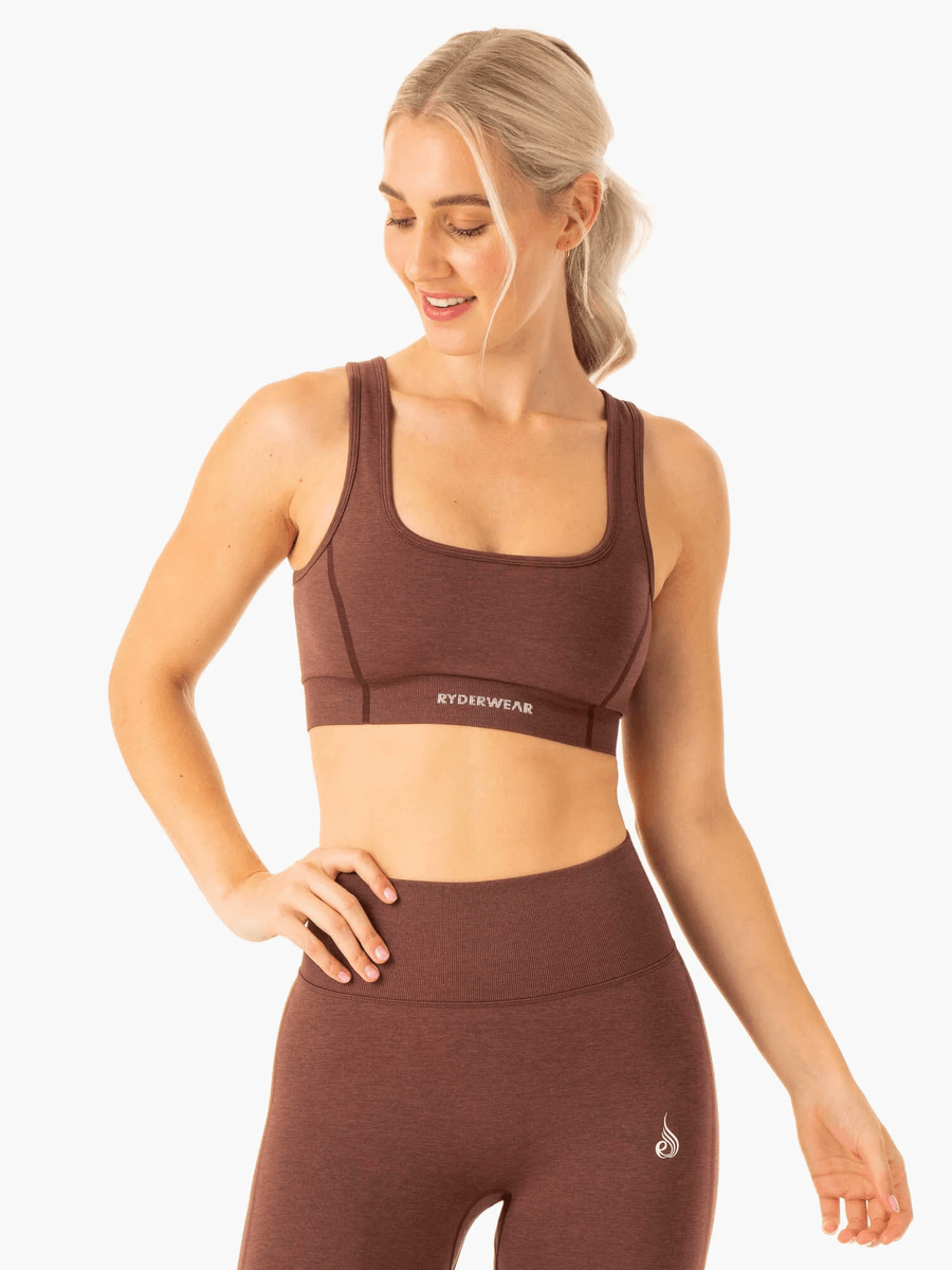 Ryderwear Enhance Seamless Sports Bra - Chocolate