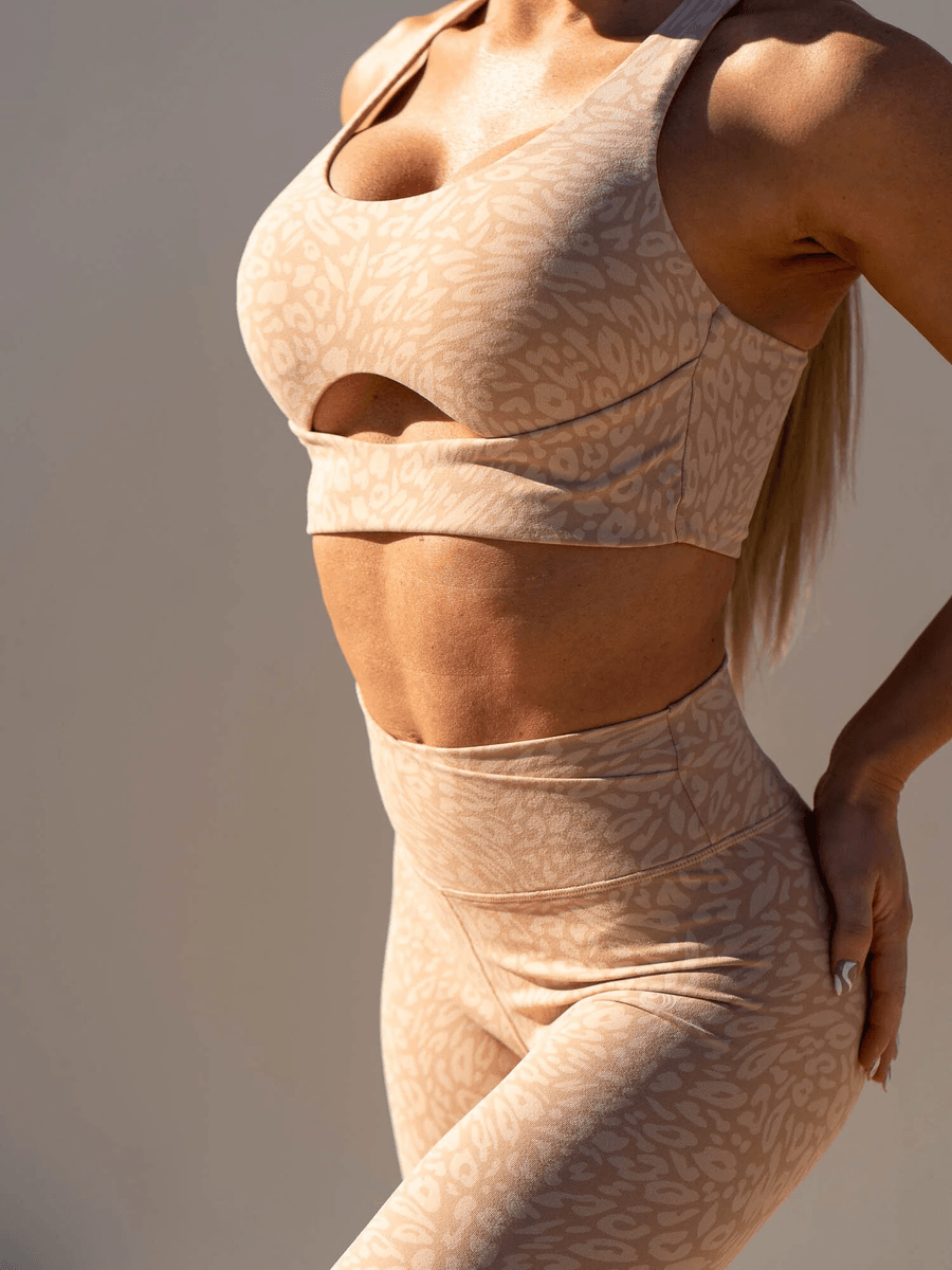 Ryderwear Rotation Sports Bra - Sandstone Leopard