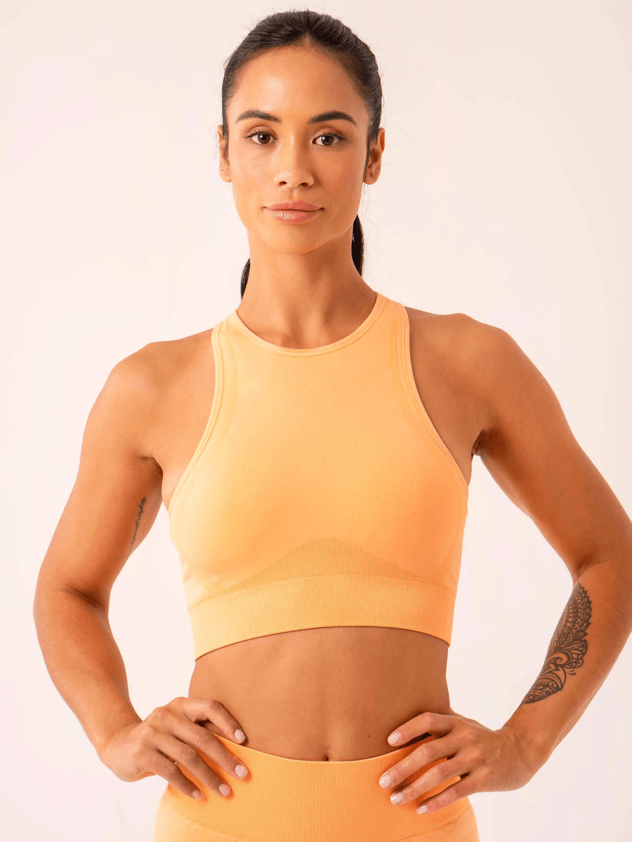 Ryderwear Lift Seamless High Neck Sports Bra - Mango