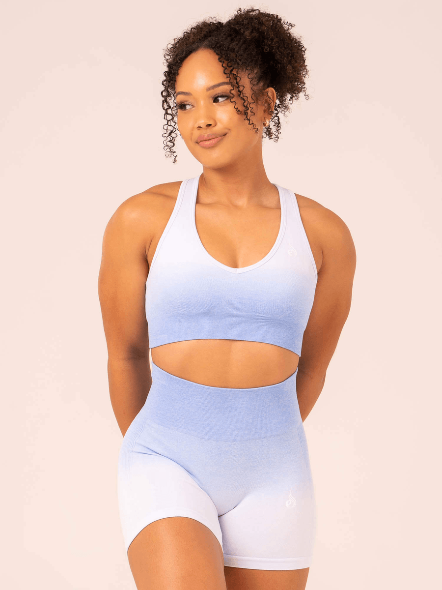 Ryderwear Ombre Seamless Sports Bra - Cornflower Blue Ombre
