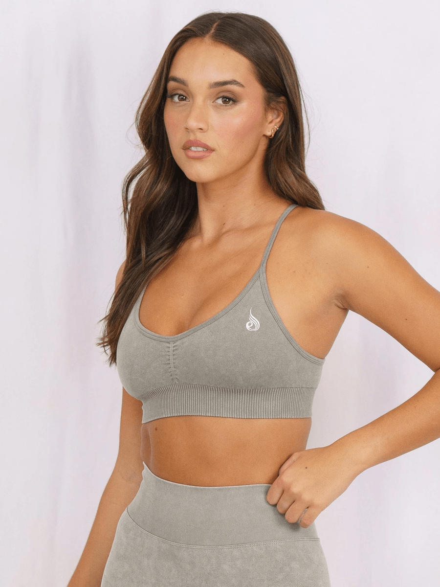 Ryderwear Stonewash Seamless Sportmelltartó - Khaki Stonewash