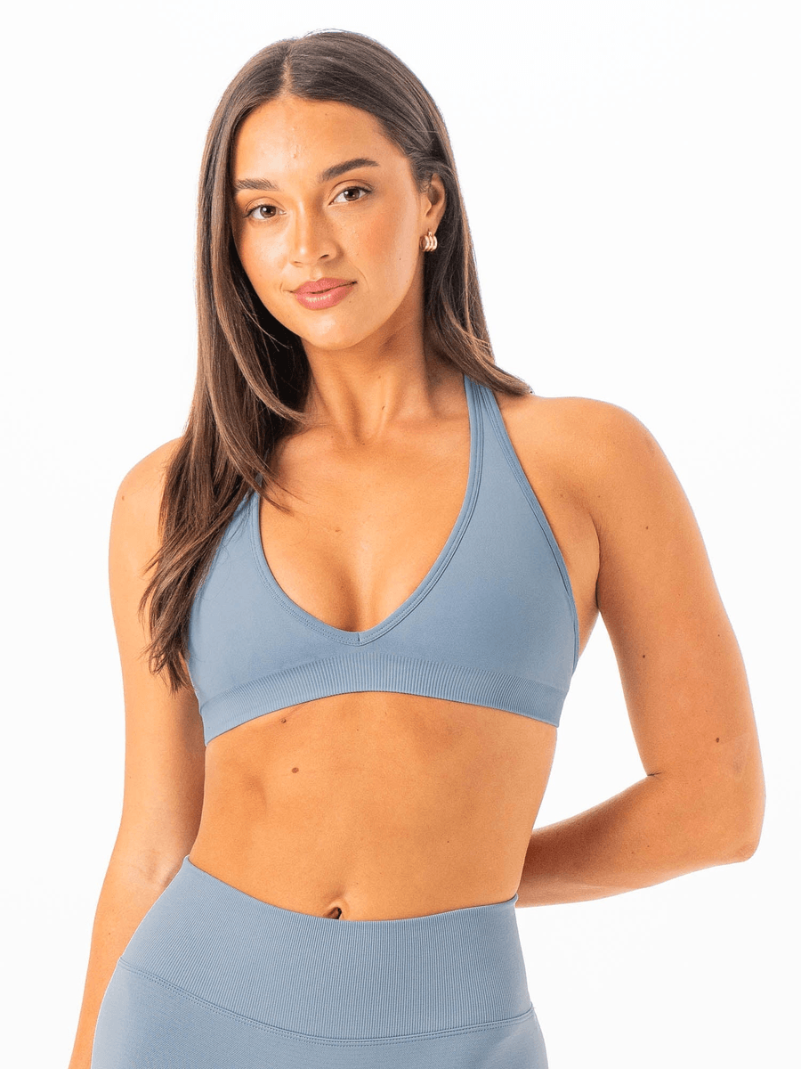 Ryderwear Sculpt Seamless Halter Bra - Teräksinen Sininen