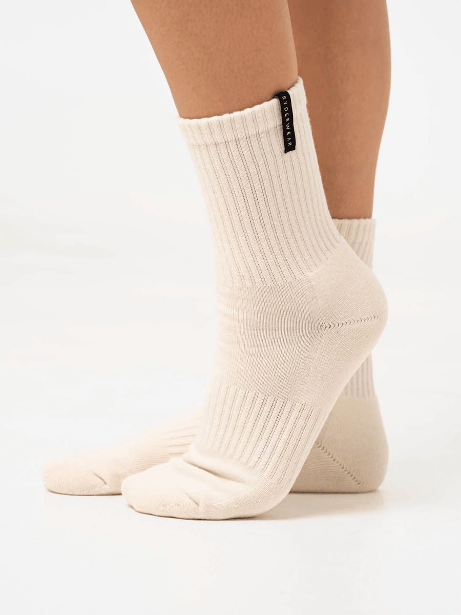 Ryderwear Crew Socks - Latte Stonewash