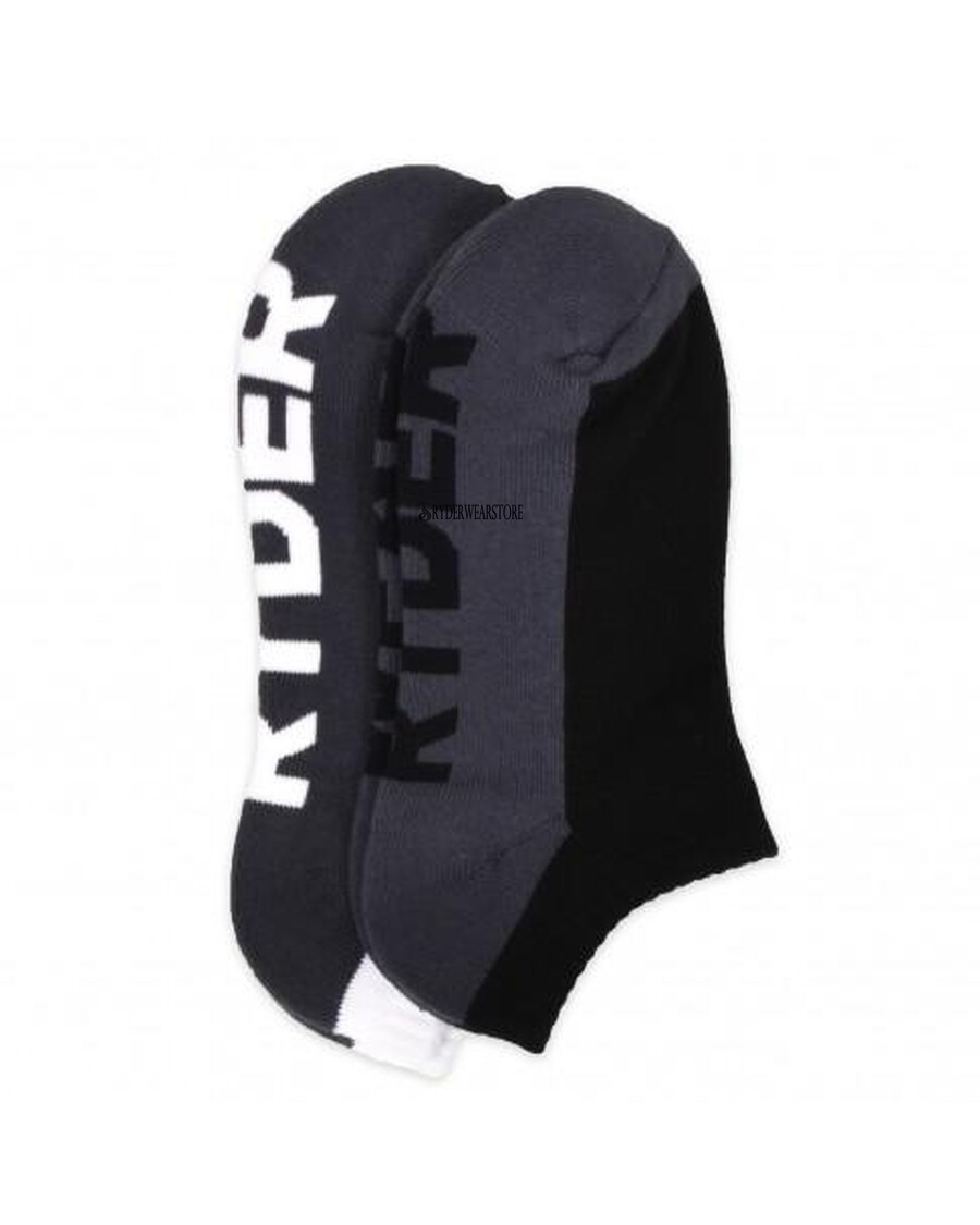 Ryderwear Ladies Socks 2 Pack - Black/Grey and White/Grey