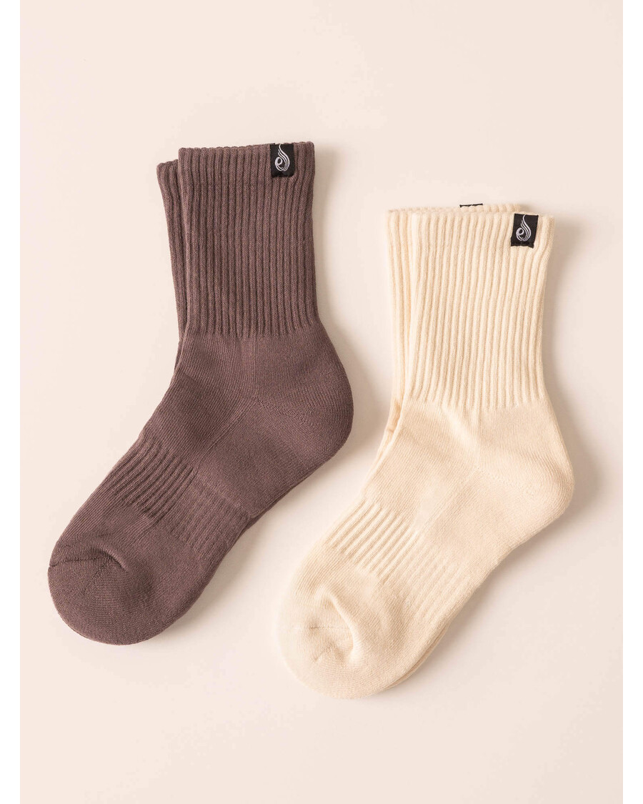 Ryderwear Crew Socks - Vanilla/Taupe
