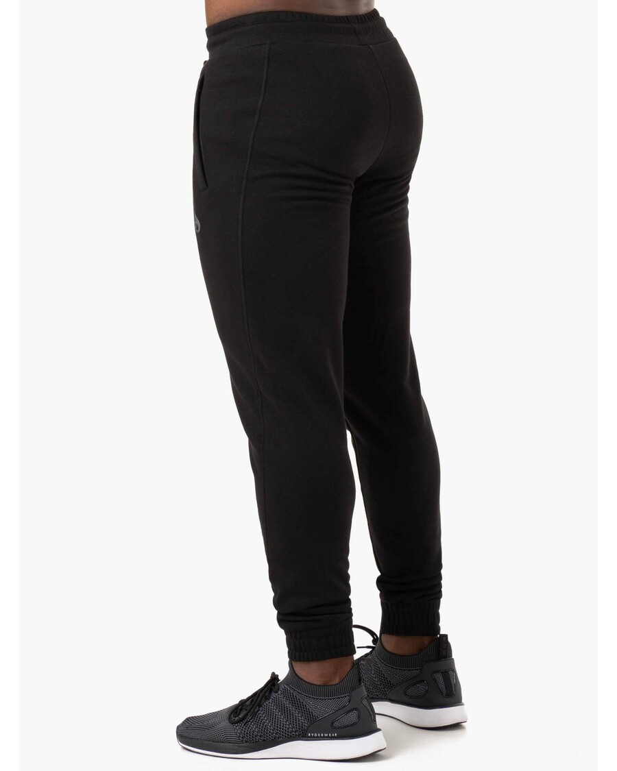 מכנסי טרנינג מברזל של Ryderwear - שחור