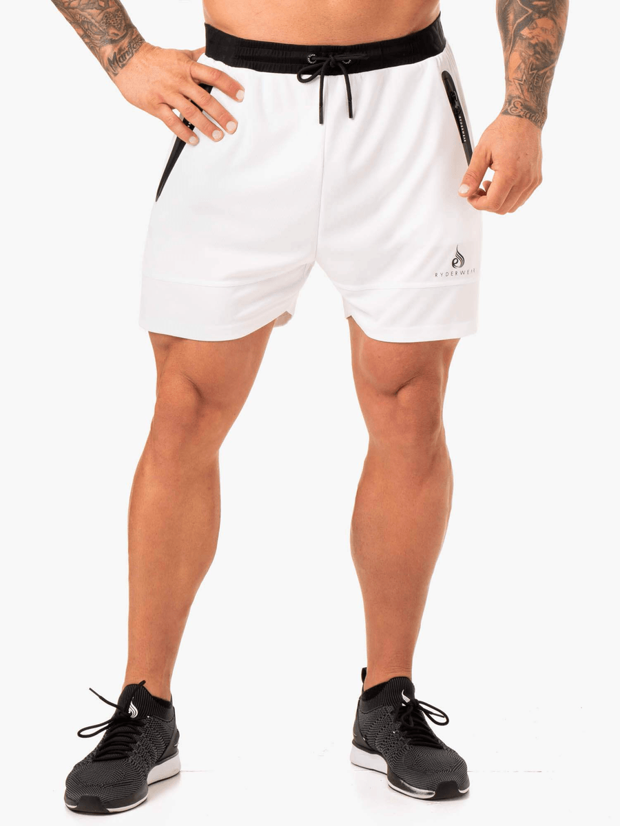 Ryderwear Action Mesh Short - White