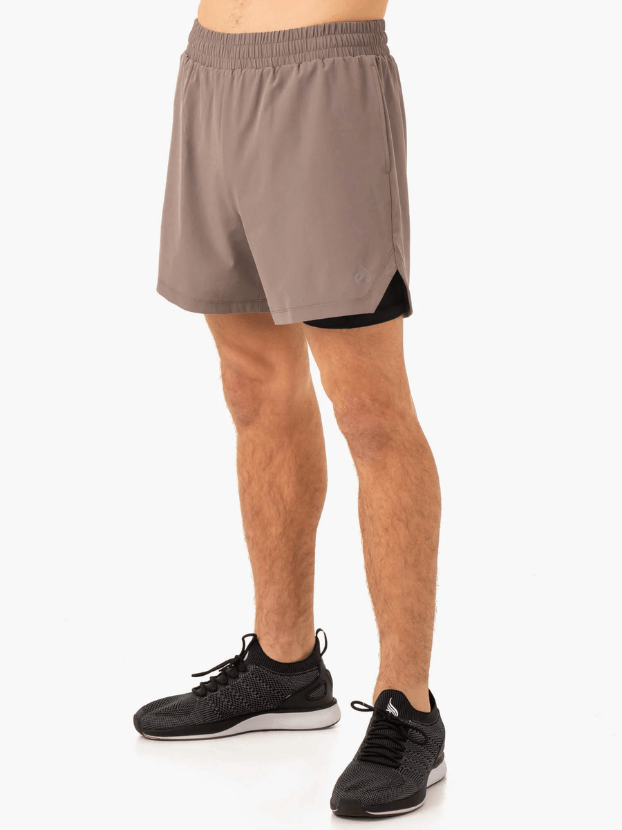 Ryderwear Pursuit 2 In 1 Training Shorts - Taupe