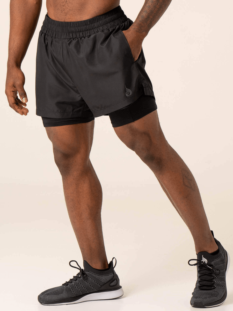 Ryderwear Advance 2 In 1 Training Short - Black