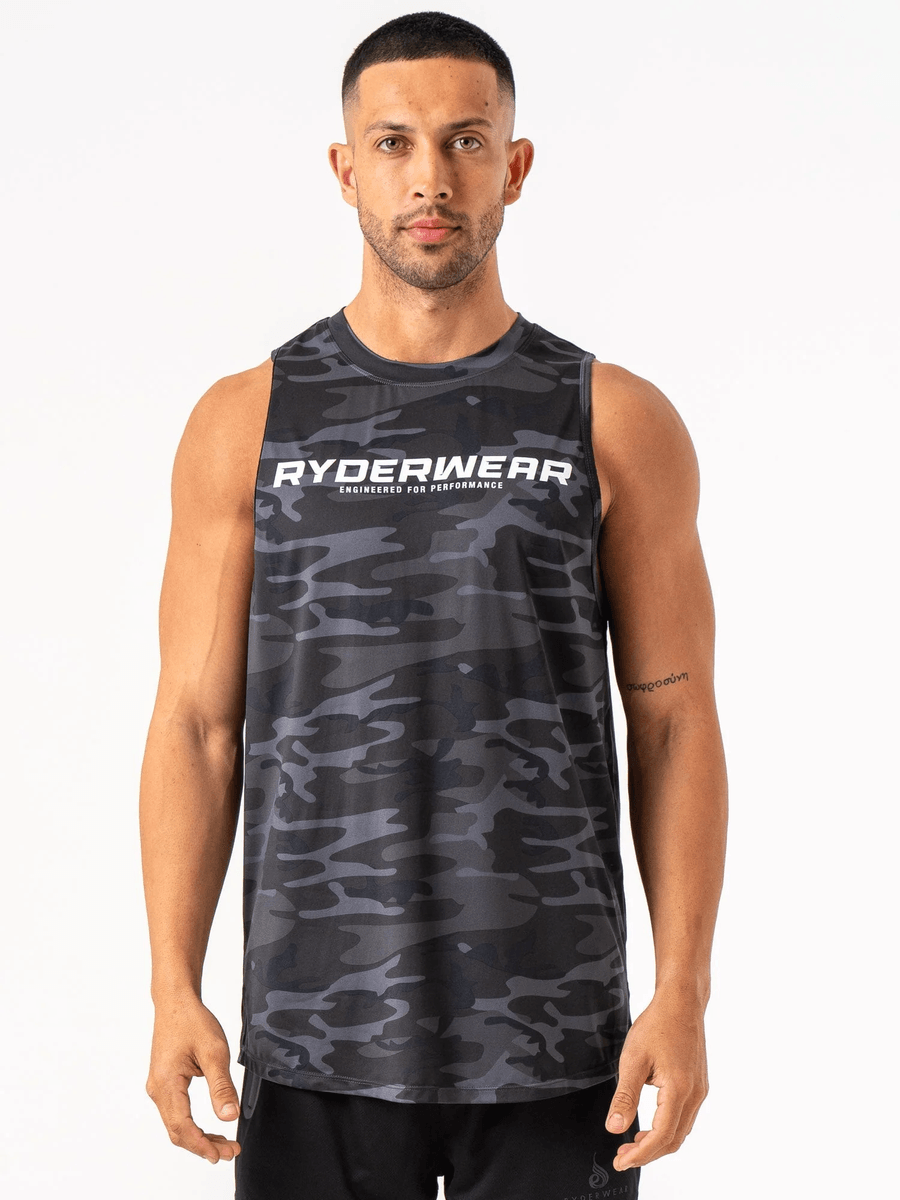Ryderwear Energy Tank - Black Camo
