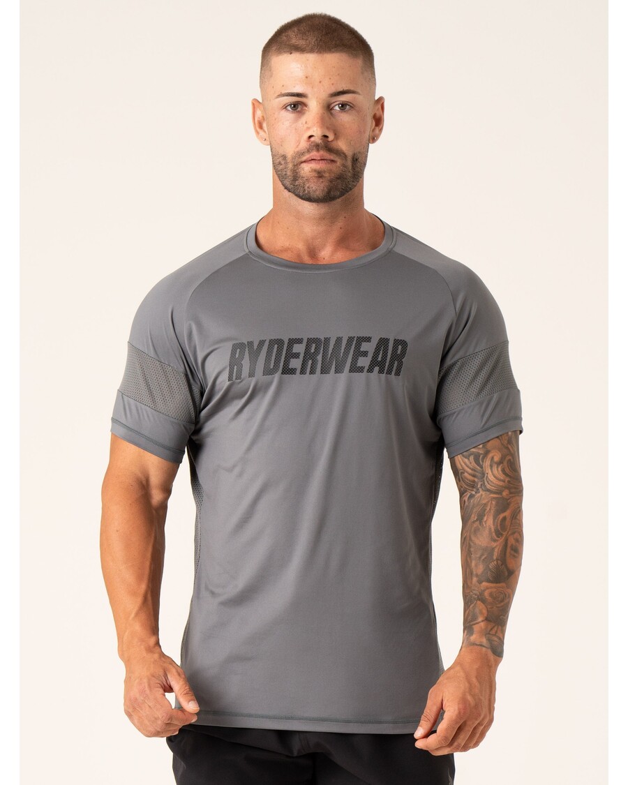 Ryderwear Flex Mesh T-Shirt - Charcoal