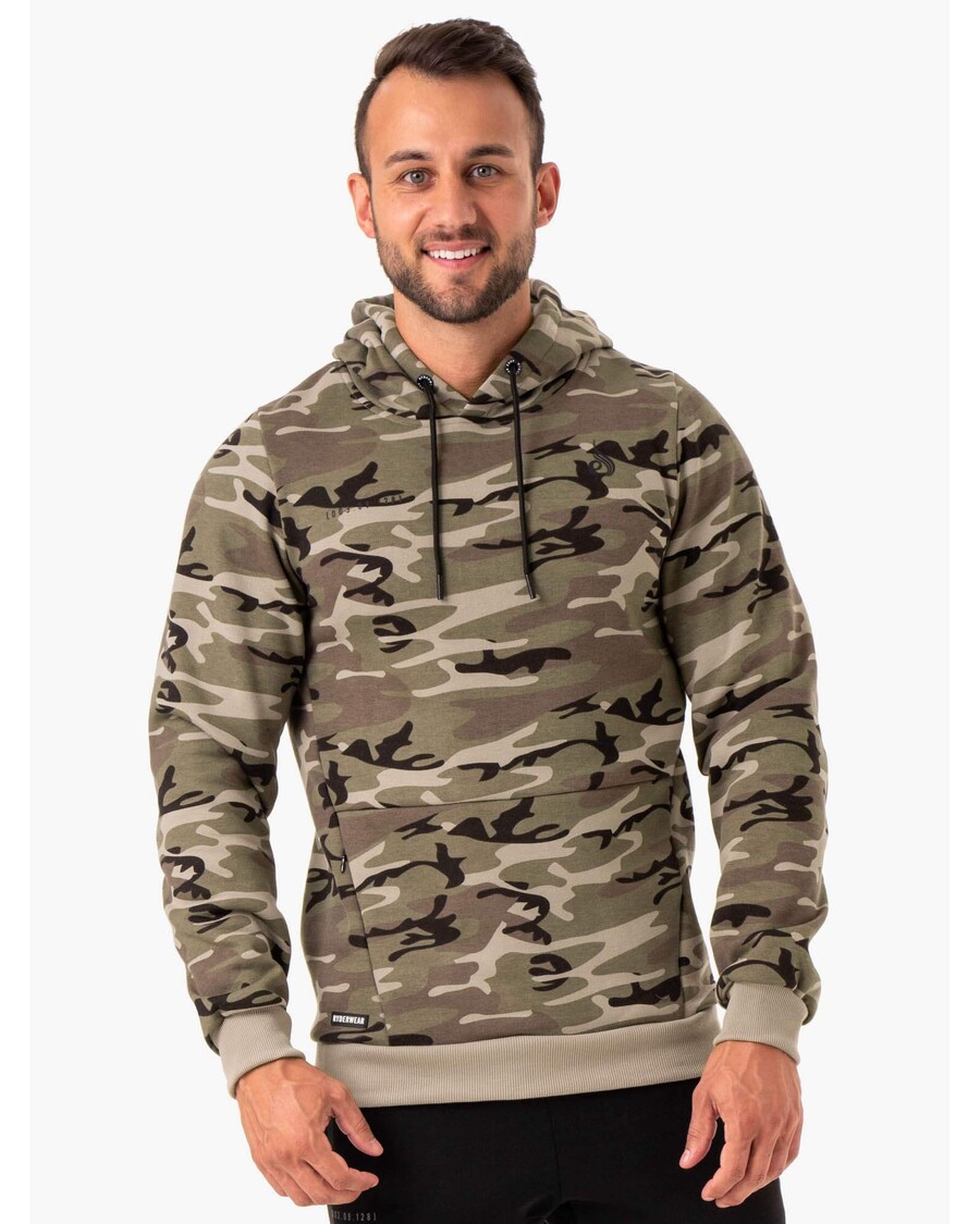 Ryderwear Camo Tech Pullover Hoodie - Khaki Camo