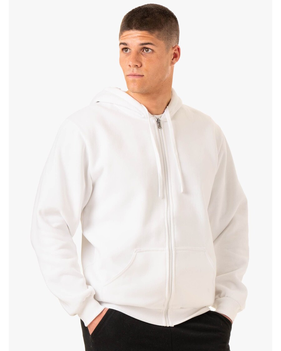Jachetă Ryderwear Essential Cu Fermoar - Albă