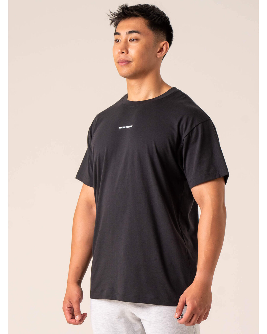 Ryderwear تي شيرت كبير الحجم - أسود باهت