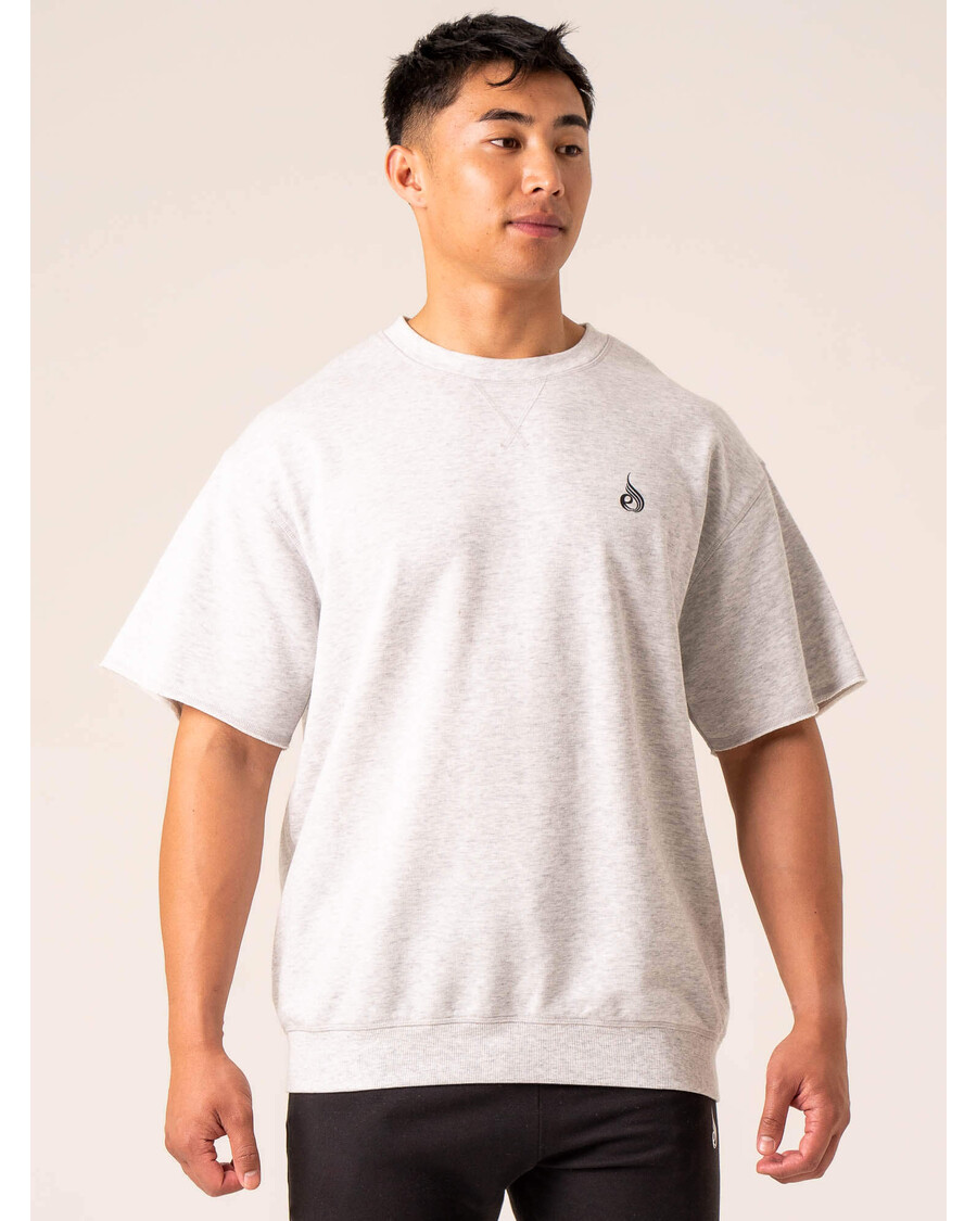 تي شيرت من الصوف من Ryderwear - رمادي ثلجي مارل