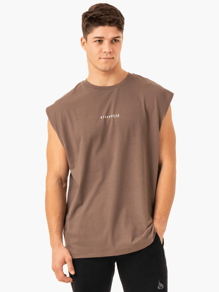 Ryderwear Pursuit Wide Cut Tank - Taupe