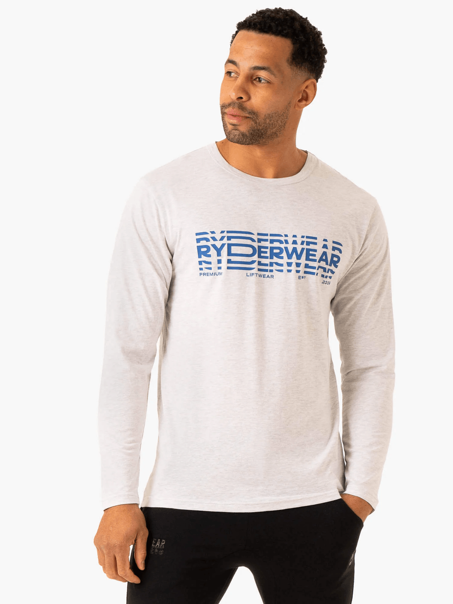 Ryderwear Graphic Long Sleeve T-Shirt - Grey Marl