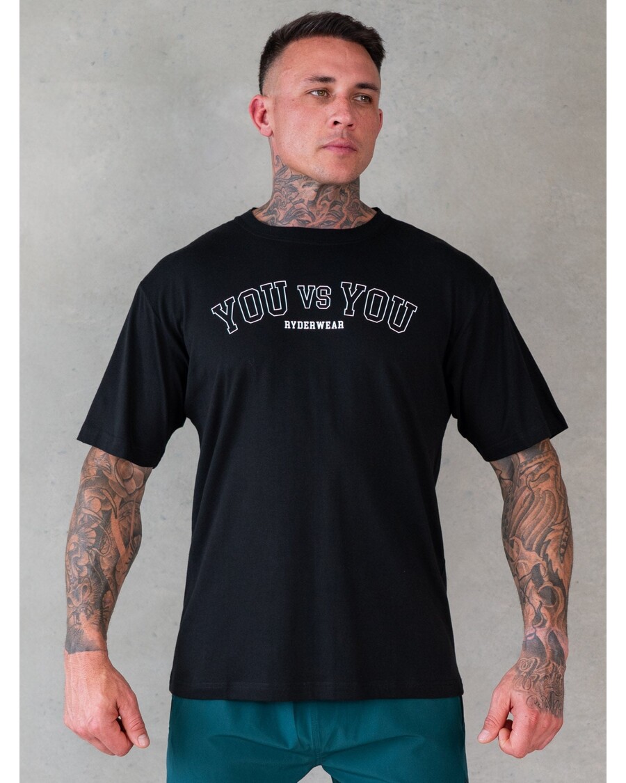 Prevelika Majica Ryderwear You Vs You - črna