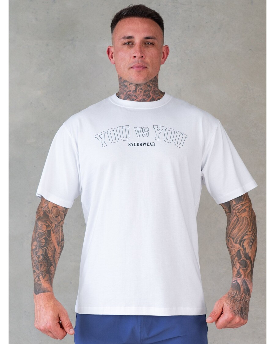 Голяма тениска Ryderwear You Vs You - бяла