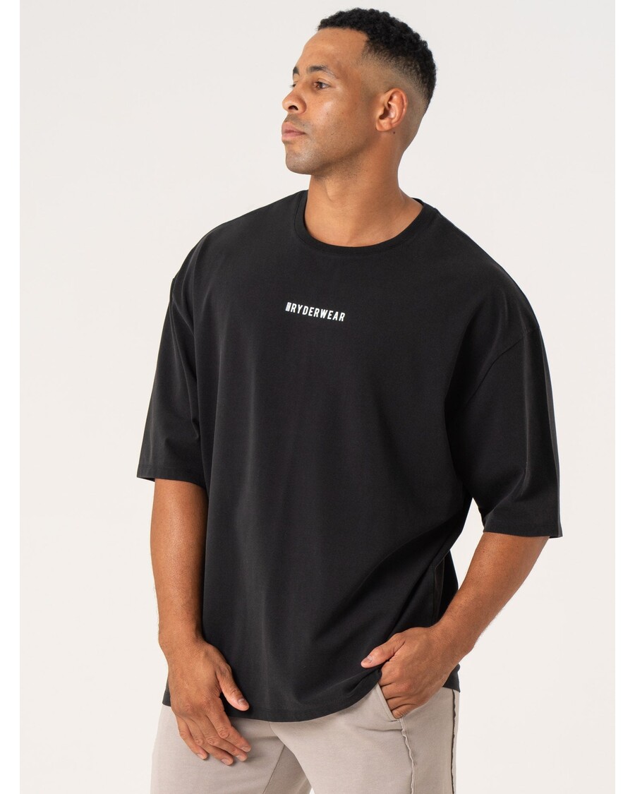 تي شيرت Ryderwear السعي كبير الحجم - أسود حجري
