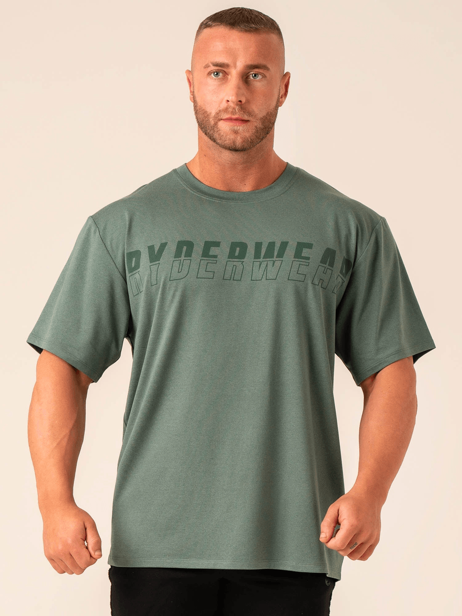 Ryderwear Soft Tech Oversized T-Shirt - Fern Green Marl