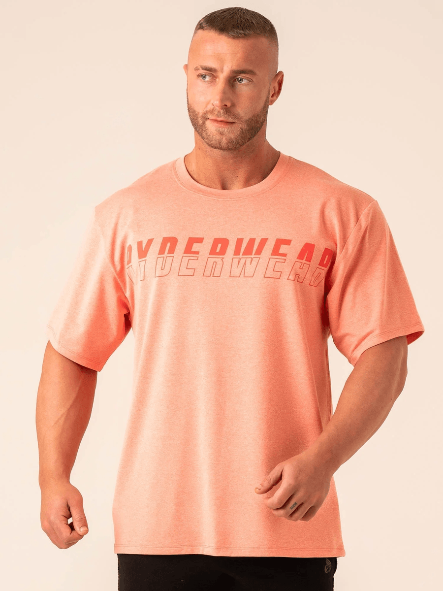 Ryderwear Soft Tech Oversized T-Shirt - Coral Marl