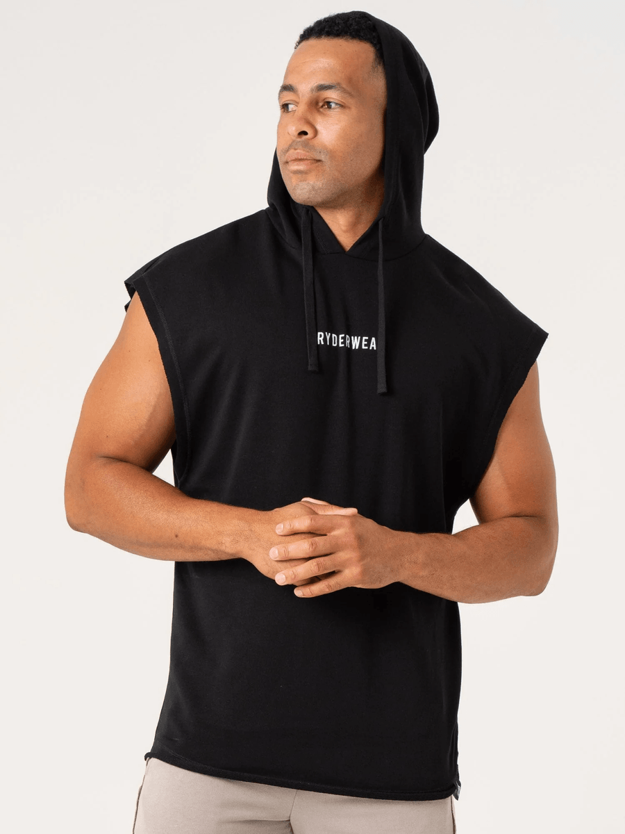 Ryderwear Pursuit Fleece Sleeveless Hoodie - Black