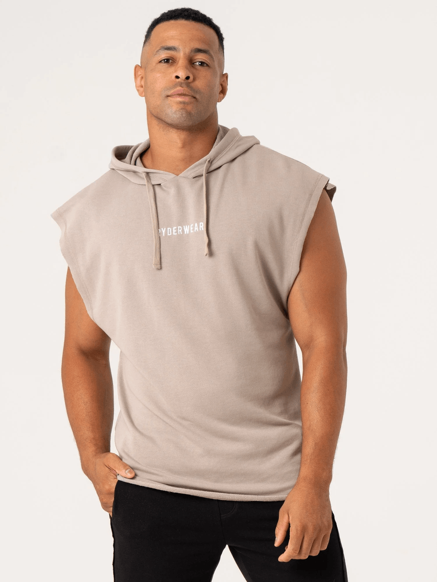 Ryderwear Pursuit Fleece Sleeveless Hoodie - Taupe