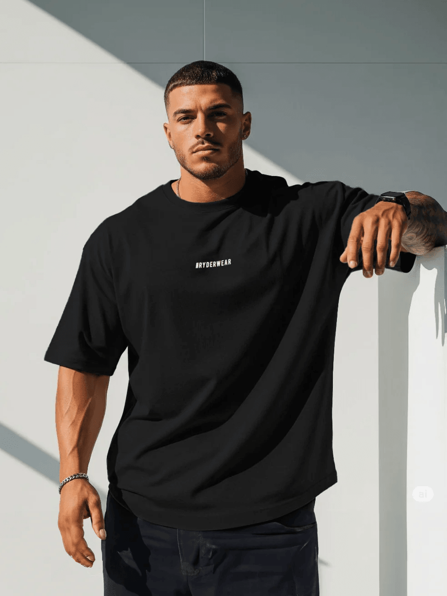Ryderwear Pursuit Oversized T-Shirt - Black Stonewash