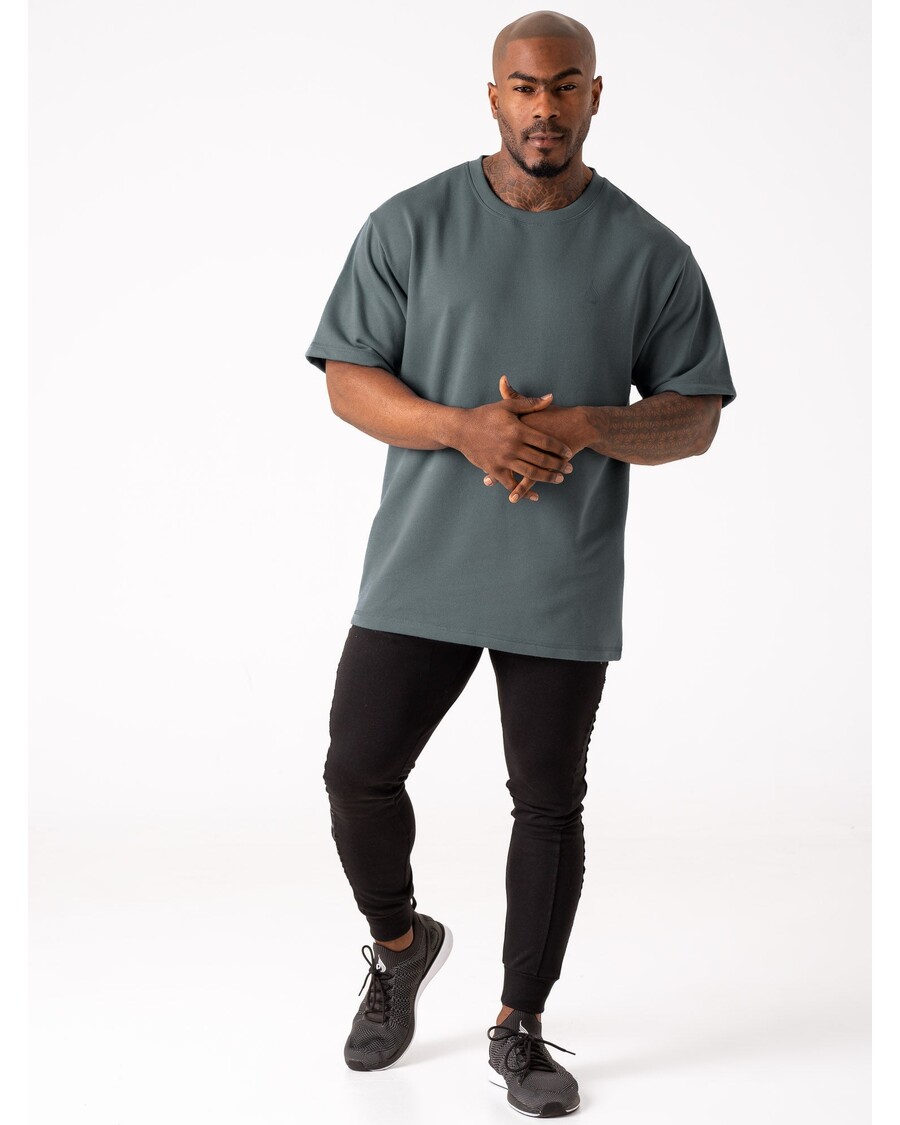 تي شيرت من الصوف مقاس كبير من Ryderwear - بترولي