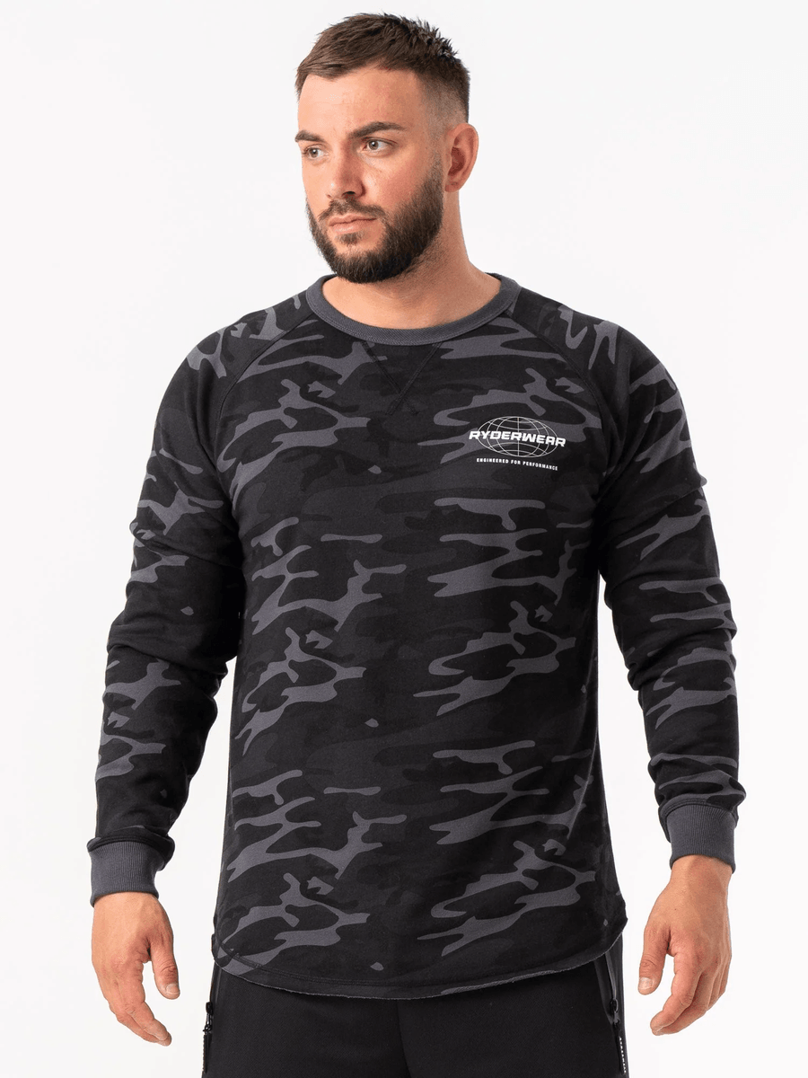 Ryderwear Energy Crew Neck - Black Camo
