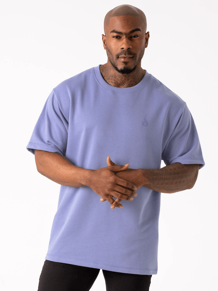 Ryderwear Throwback Fleece Oversized T-Shirt - Indigo Blue