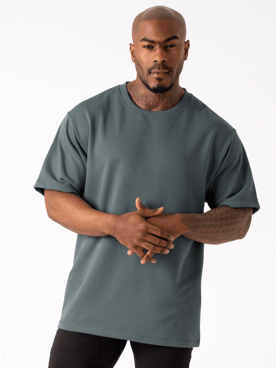 Ryderwear Throwback Fleece Oversized T-Shirt - Petrol