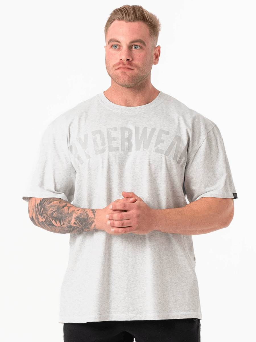Ryderwear Force Oversized T-Shirt - Chalk Grey Marl