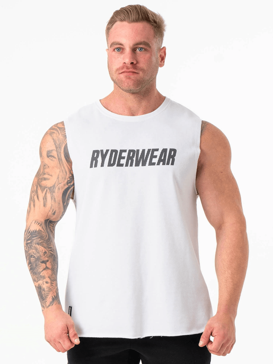 Ryderwear Flex Fleece Tank - White