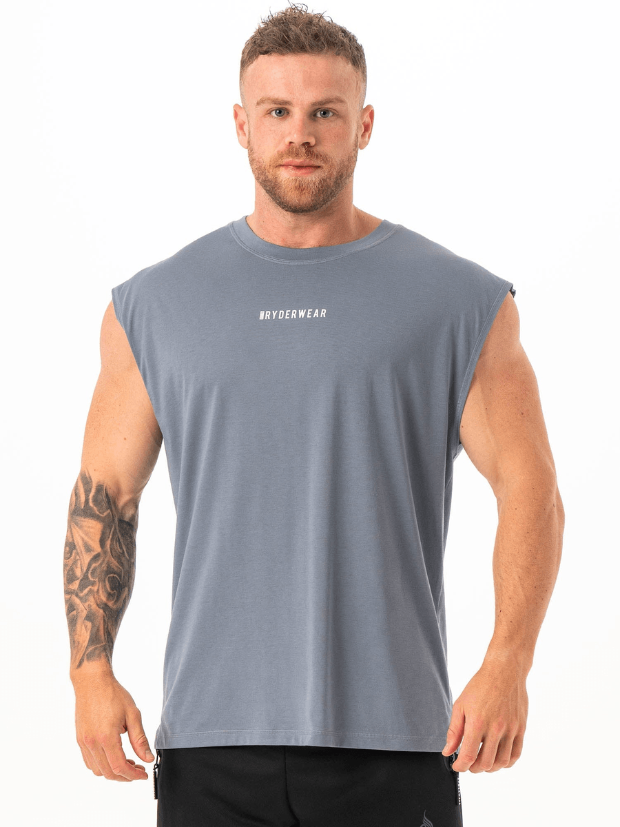 Ryderwear Pursuit Muscle Tank - Steel Blue