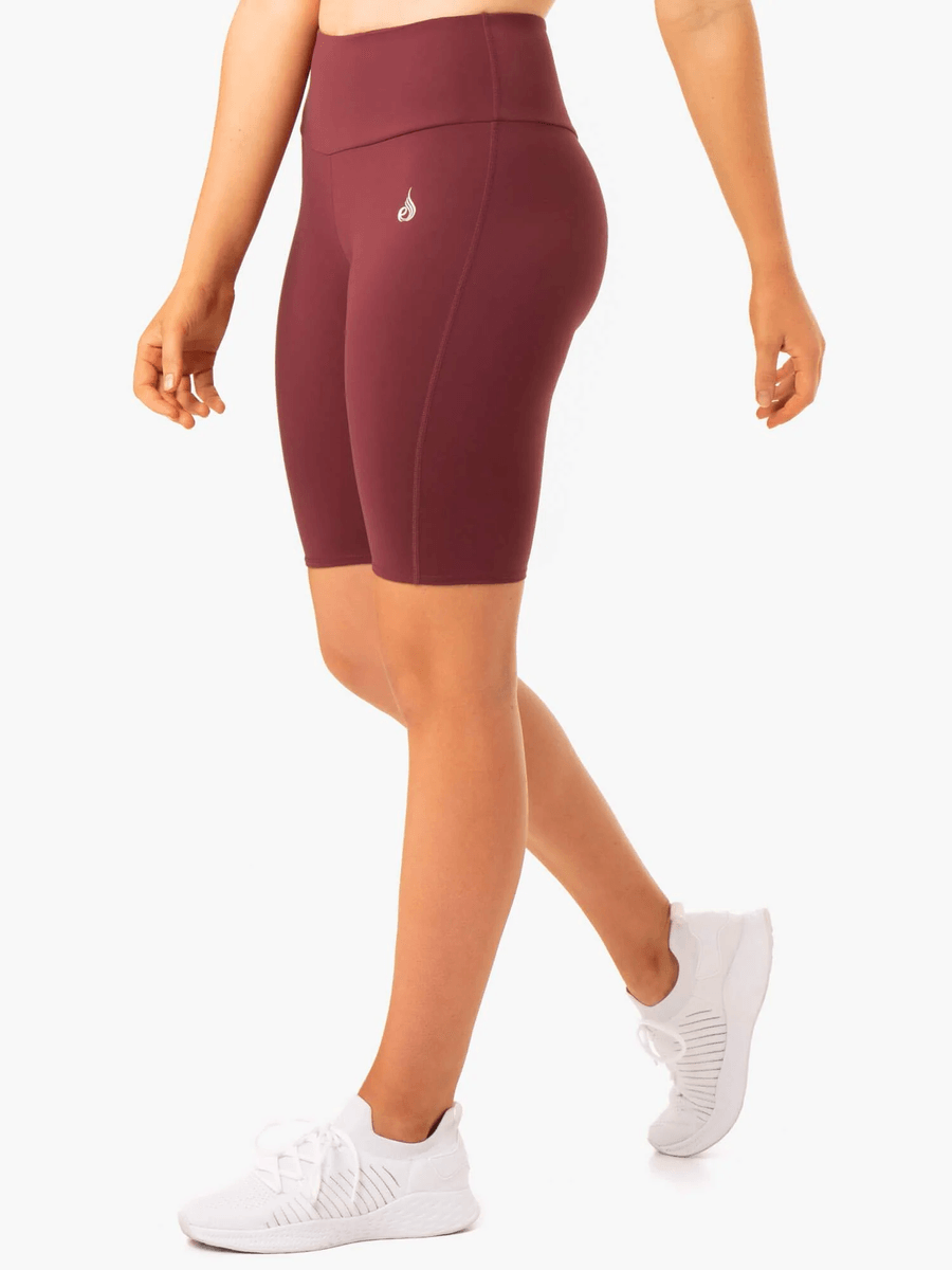 Ryderwear Staples Scrunch Bum Bike Shorts - Burgundy