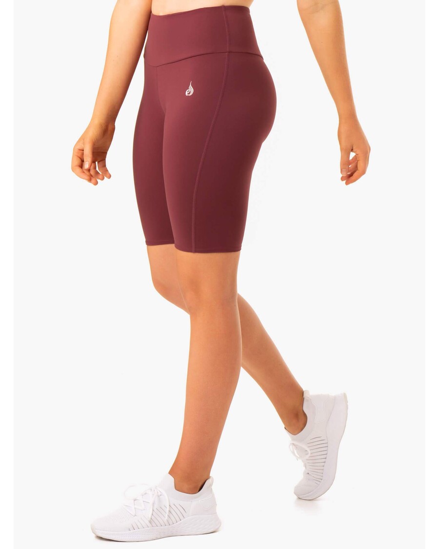 Ryderwear Staples Scrunch Bum Bike Shorts - Burgundy