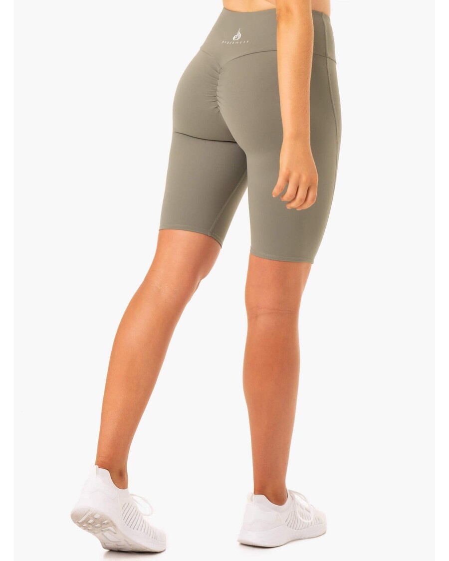 Ryderwear Staples Scrunch Bum Bike Shorts - Khaki