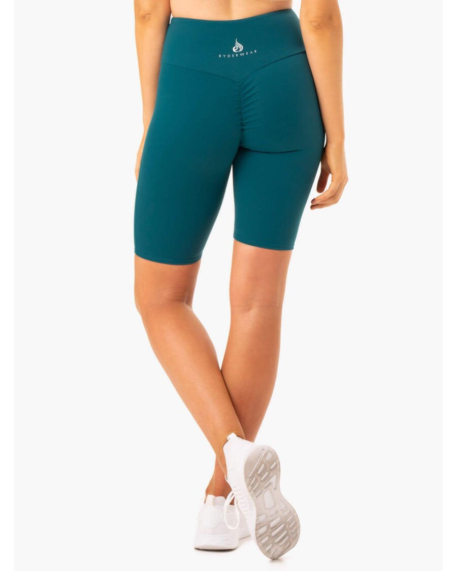 Kolesarske Kratke Hlače Ryderwear Staples Scrunch Bum - Smaragdno
