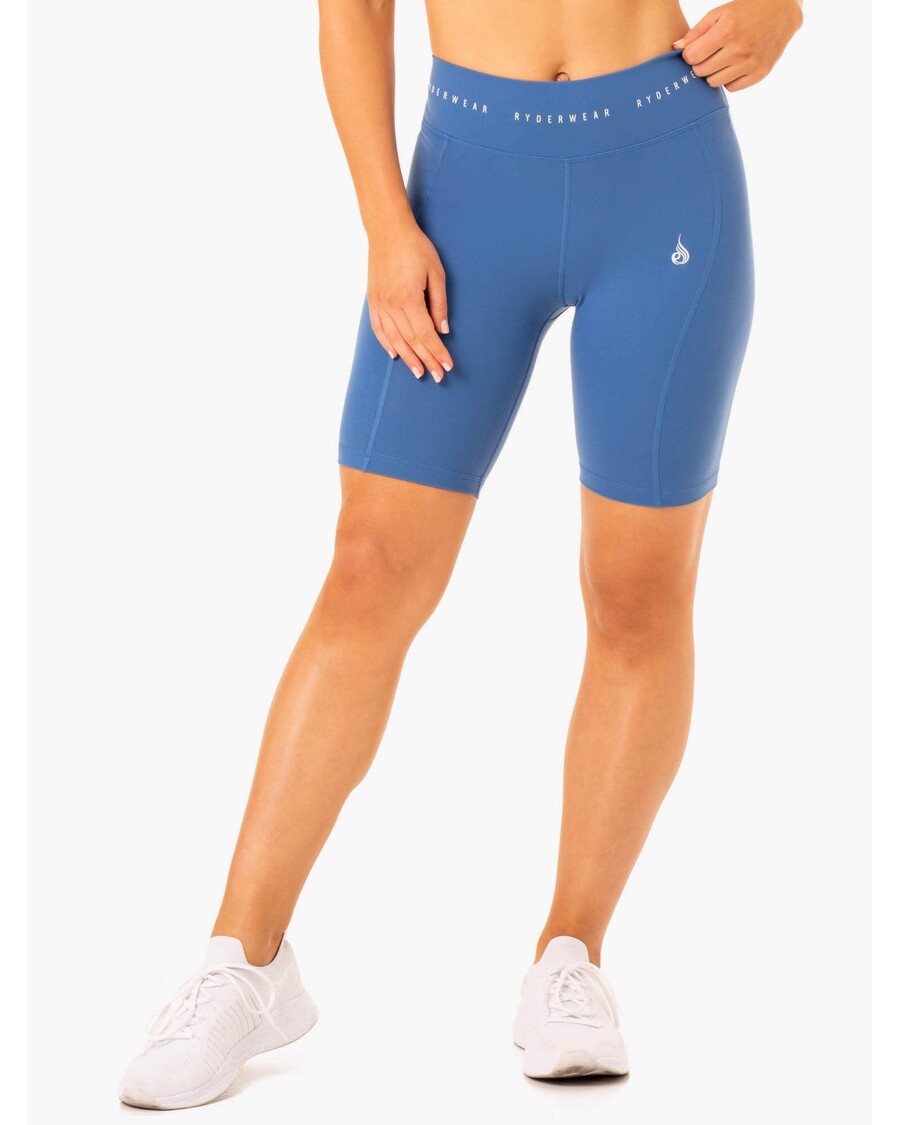 Ryderwear Reflex High Waisted Bike Shorts - Blue