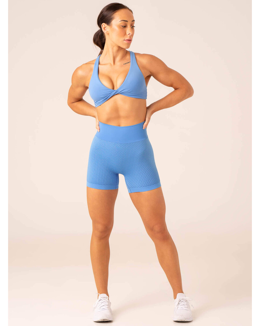 Ryderwear Honeycomb Scrunch Seamless Shorts - Bright Blue