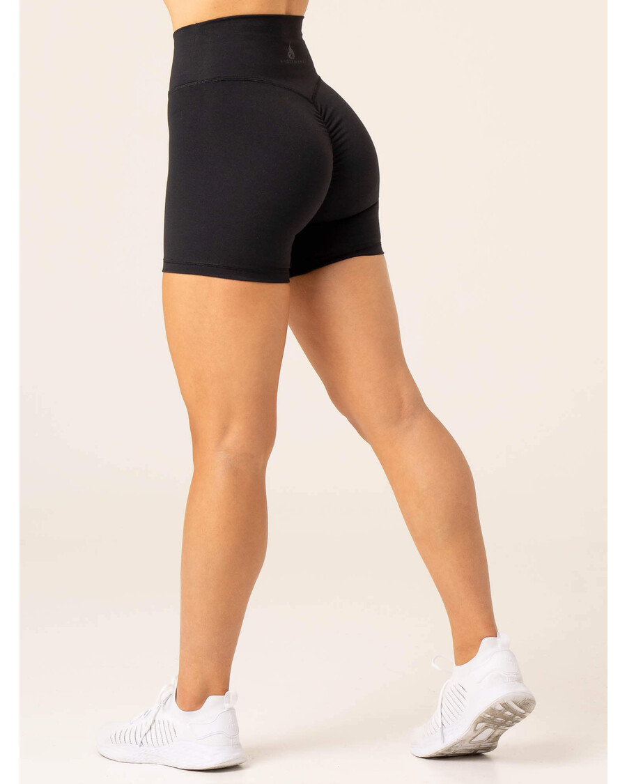 Ryderwear Momentum Cross Over Scrunch Shorts - Black