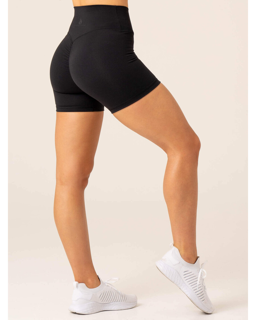 Ryderwear Momentum Cross Over Scrunch Shorts - Black